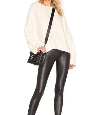 SPANX Black Faux Leather Leggings